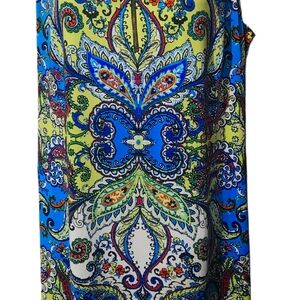 MSK brand paisley women's sleeveless shift dress XL